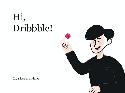 Hi, Dribbble! branding design graphic design hello illustration logo typography ui ux