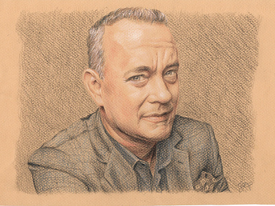 Tom Hanks art draw drawing illustration portrait