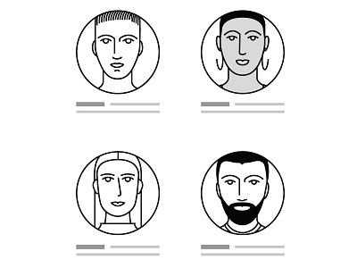 Tuuum Artists faces icons illustration motion graphic