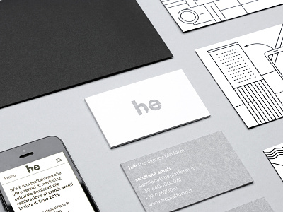 h/e the agency platform black brand identity branding design graphic illustration minimal silver ui user experience user interface ux