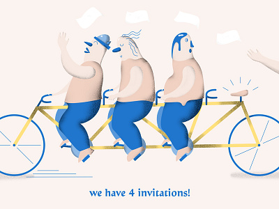 Dribbble Invitations bike dirty dribbble illustration invitations invites shadow