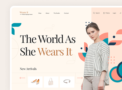 Shop E-commerce Landing Page app design ecommerce fashion landingpage shop ui website
