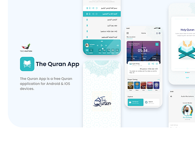 The Quran App animation app branding design flat illustration islam islamic islamic app design logo minimal quotes quran quran app typography ui design ux