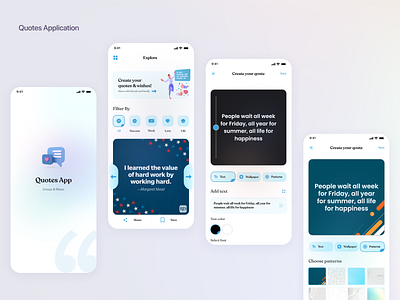 Quote App - Create & Share - App Design