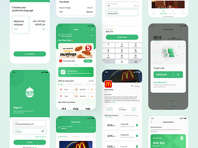 Coupons & Reward App Designs for restutants -