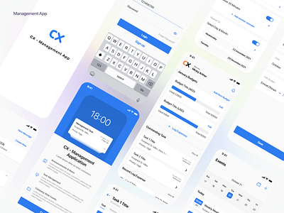 Management App Design - Manage Budget & Employees 3d animation app branding clean design employee app graphic design illustration logo manage members management app minimal minimal design motion graphics office app typography ui ui design vector