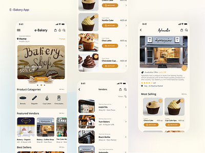 Ecommerce App Design - UI UX 3d animation app app design bakery bakery app design branding design ecommerce food app graphic design illustration logo minimal motion graphics repeat design typography ui ui design