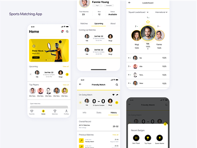 Sports Matching App - Live Score - UI UX Design