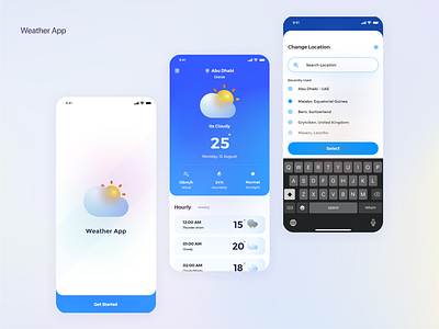 Weather Application Design - UI UX Design