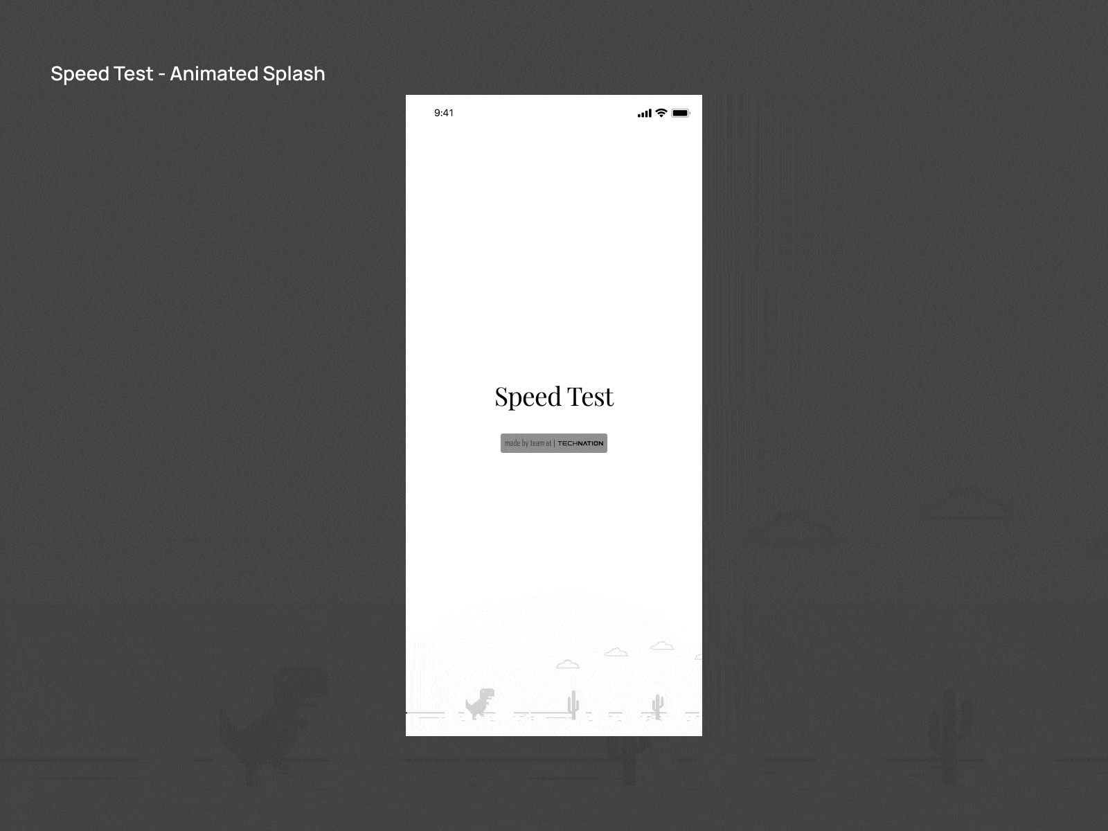 Speed Test - Animated Splash Screen Design
