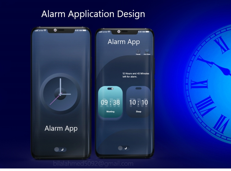 Alarm App Screens by Bilal Ahmed on Dribbble
