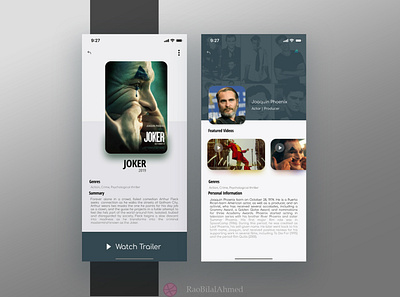 Movies & Artists android android app android app design animation branding design icon illustration minimal movies application movies application typography ui design