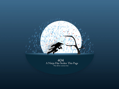 Ninja's Steal - 404 Error 404 animation 404 design 404 error 404 error page 404 page design app branding illustration minimal typography web down web fall web page web page error website