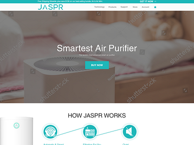 Smart Air Purifier seeking amazing 2 product shopify design