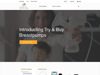 Need attractive and user friendly marketplace web pages for brea breastpump clean marketplace minimalist products simple web page