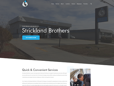 Strickland Brothers Franchise Design clean franchise minimalist modern simple web page
