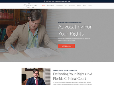 Sleek and powerful website design for a criminal defense attorne attroney clean corporate lawyer minimalist profile simple web page