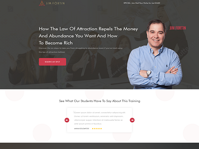 Design a modern, spiritual and vibrant landing page that coverts