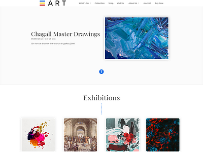 Revision Design a beautiful modern art sharing website.