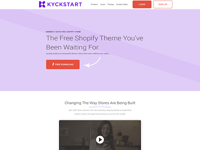 Sales Page Design for Free Shopify Theme