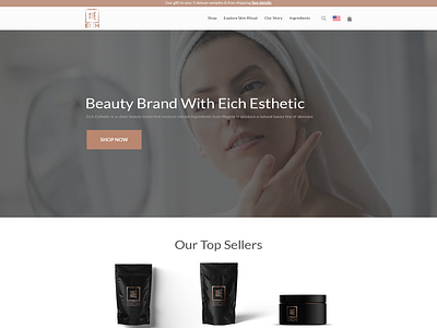 Clean Beauty Brand (eCommerce Homepage)