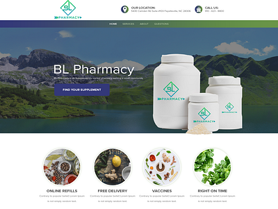 BL Pharmacy Website clean minimalist modern simple web page