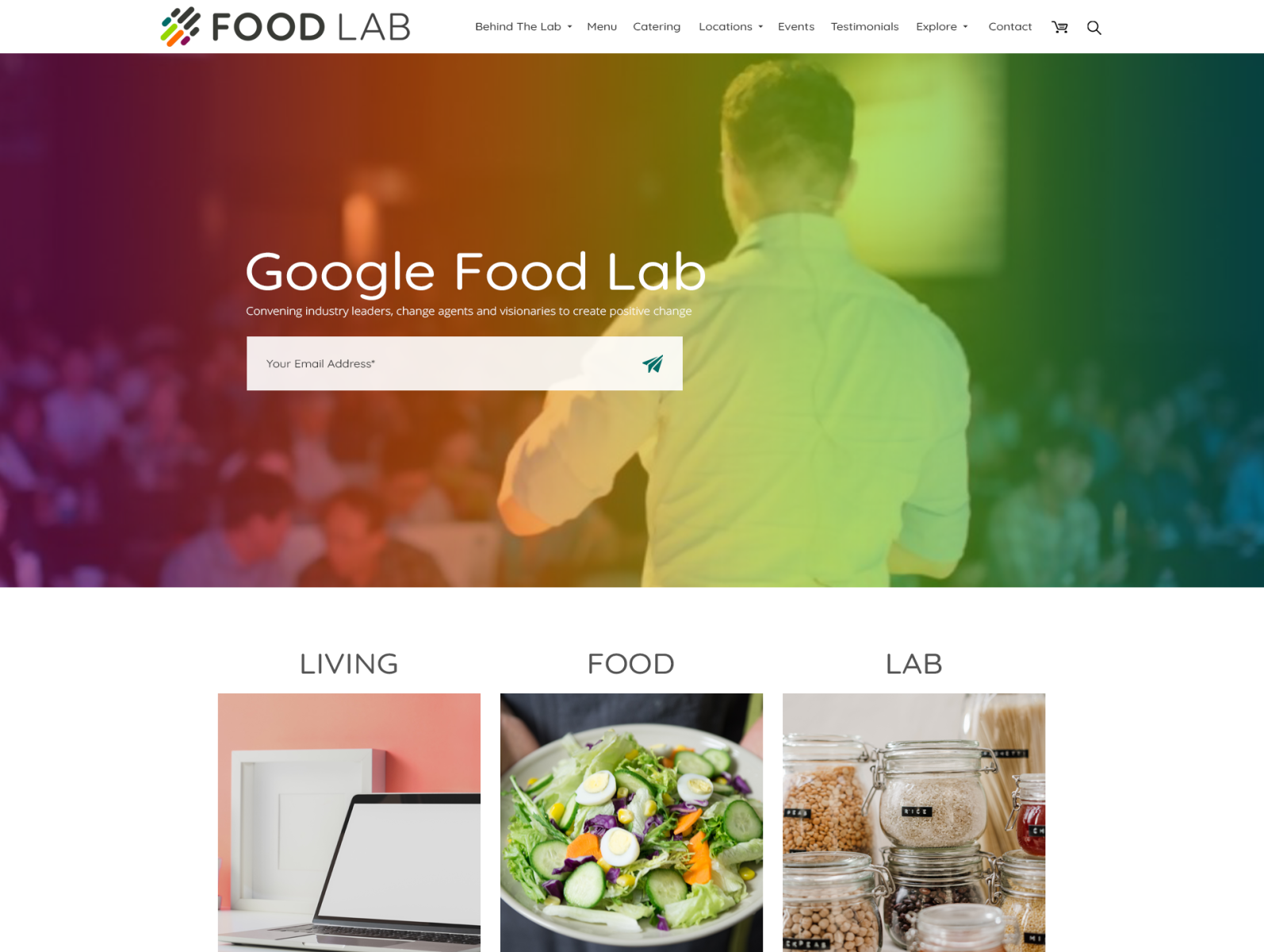 Google Food Lab Squarespace Site by ROBERT BRIGHT LIGHT on Dribbble