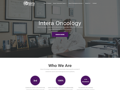 Oncology Cancer Therapy Medical Website clean medical minimalist simple web page