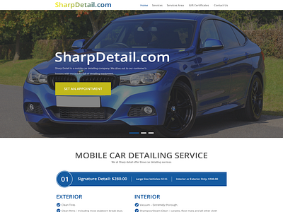 Redesign Car Detailing Website: SharpDetail.com