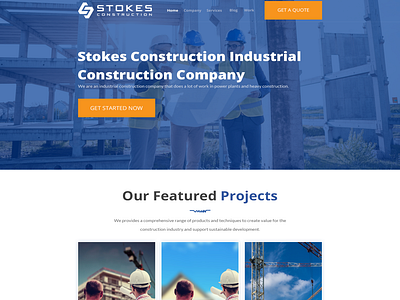 Website for industrial construction company capable of any job,