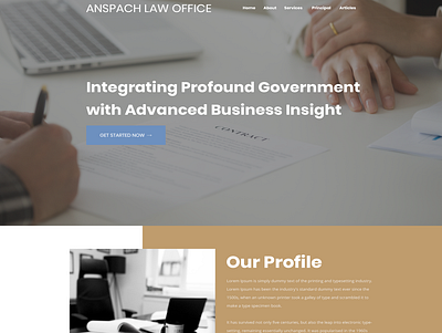 Landing Page - Anspach Law Office clean landing page law minimalist modern simple