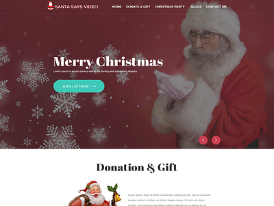 Santa Says christmas clean illustration minimalist modern web page