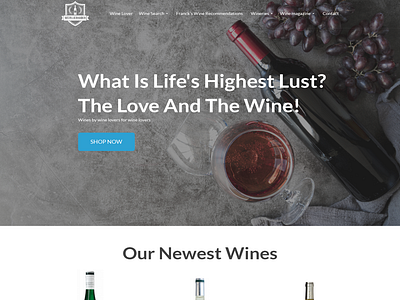 Design the most enhanced wine lovers site