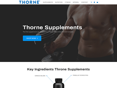 Supplement Website clean minimalist modern product simple supplement vitamin web page