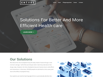 Web design for data-driven health-tech startup needed! clean minimalist modern simple software technology web page