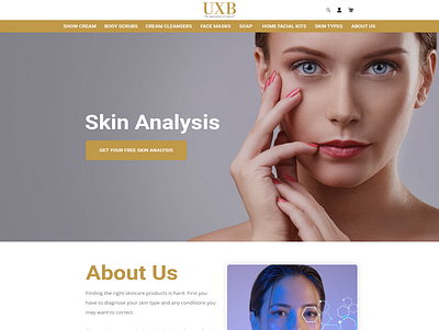 Landing Page Design beauty business clean landing page minimalist modern simple skin care