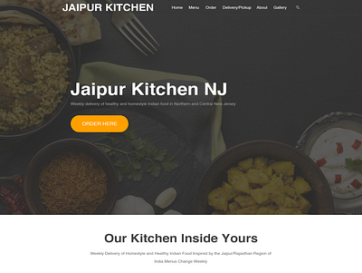 Jaipur Kitchen Website clean food delivery minimalist simple web page