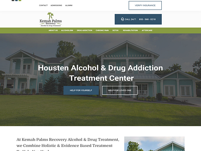 Homepage + 2 Inner Page Design for Addiction Treatment Center clean clinic medical minimalist modern recovery treatment web page