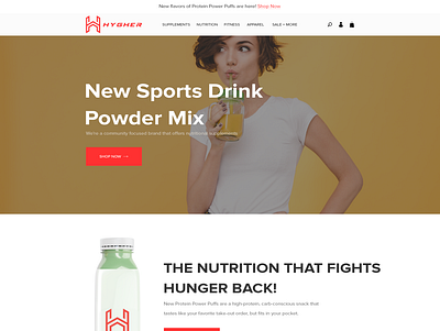 New Sports Drink Powder Mix Website clean drink minimalist nutrition simple sports web page