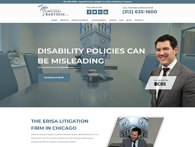 Landing Page - Michael Bartolic attroney clean justice landing page law law firm minimalist simple