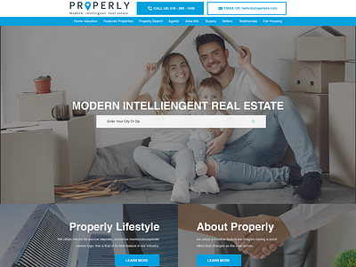 Properly - Homepage business clean modern simple