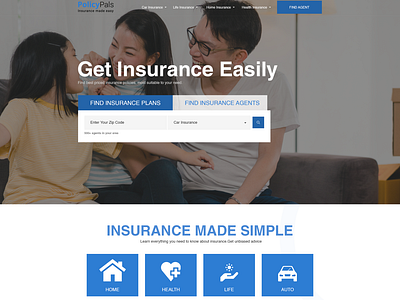 Engaging and professional insurance website re-design