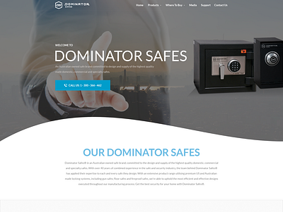 Security product website - Portray high security and absolute pr clean deposit box minimalist professional security security product simple web page