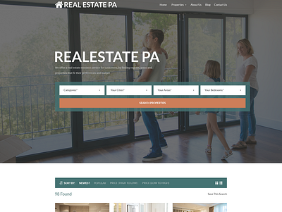 real estate business clean minimalist modern realestate simple web page