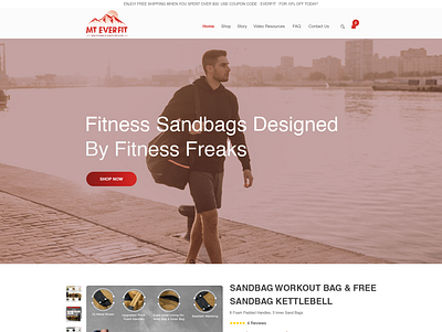 Fitness Niche Product Page Design For Fitness Junkies clean ecommerce landing page minimalist modern simple sport