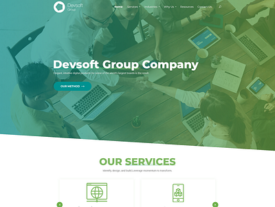 Home Page Design for Software Development Company clean corporate development it services minimalist modern simple software technology web page