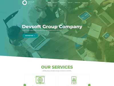 Home Page Design for Software Development Company