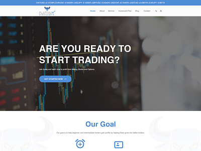 Modern Stock trading Landing Page clean landing page minimalist modern trading