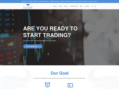 Modern Stock trading Landing Page