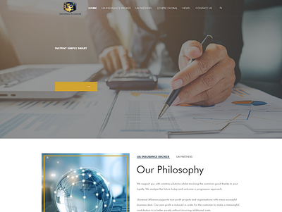 The Bridge by Universal Alliances AG clean finance minimalist modern simple web page